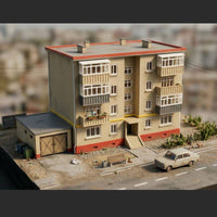 1990s Residential House Model for N/HO Scale Train Layouts