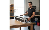 Multi-Purpose Aluminum Equipment Case Lockable Latches Locking Instrument Road Case Reinforced Corners Wheeled Equipment Chest for Musicians, Technicians, Photographers, Travel, Touring, Stage Production