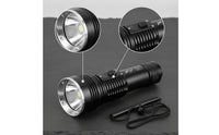 Aluminum-Alloy Dive Light with Side Switch Rechargeable Diving Flashlight Long-Range Diving Torch Portable for Boaters