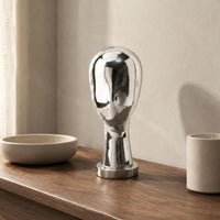 Mannequin Head Luxury Look Silver Head Bust Art Stylish Aesthetic Table Ornament Display Stand
