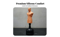 Fillable Base Silicone Man Sandbag Long-Lasting Freestanding Punching Training Partner Heavy-Duty Human Torso Striking Target Quick Rebound for Combat Artists, Fitness Enthusiasts, Beginners, Home Gym, Dojo, Garage, Office