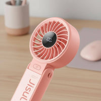 USB Rechargeable Neck Fan 5 Speed Settings Foldable Neck Fan Hands Cordless