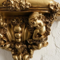 Decorative Resin Wall Shelf Space-Saving Ornate Hanging Rack Easy to Install