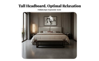 Modern Chinese Design Upholstered foundation Frame Song era artistic design design Upholstered Wood Frame Rounded Corners Bedroom Furnishing Minimalist for two people, Adults, residents, Apartment, Home, Guest Room