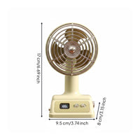 Mini Usb Fan Compact Size Rechargeable Desk Fan Adjustable Head for Office