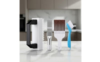 4 Pieces Heating and Cooling System Coil Cleaning Tool Set Easy to Use Thermal Exchange Cleaner Brush with Handle Reusable Kit for Homeowners