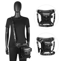 GEARDUKE Punk Skull Chain Crossbody Bag for Women, PU, Medium