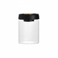 Single-Press Operation Coffee Bean Storage Jar Wide Mouth Vacuum Sealed Canister Easy to Clean Airtight Glass Container Multi-Purpose for Tea Drinkers, Kitchen, Pantry