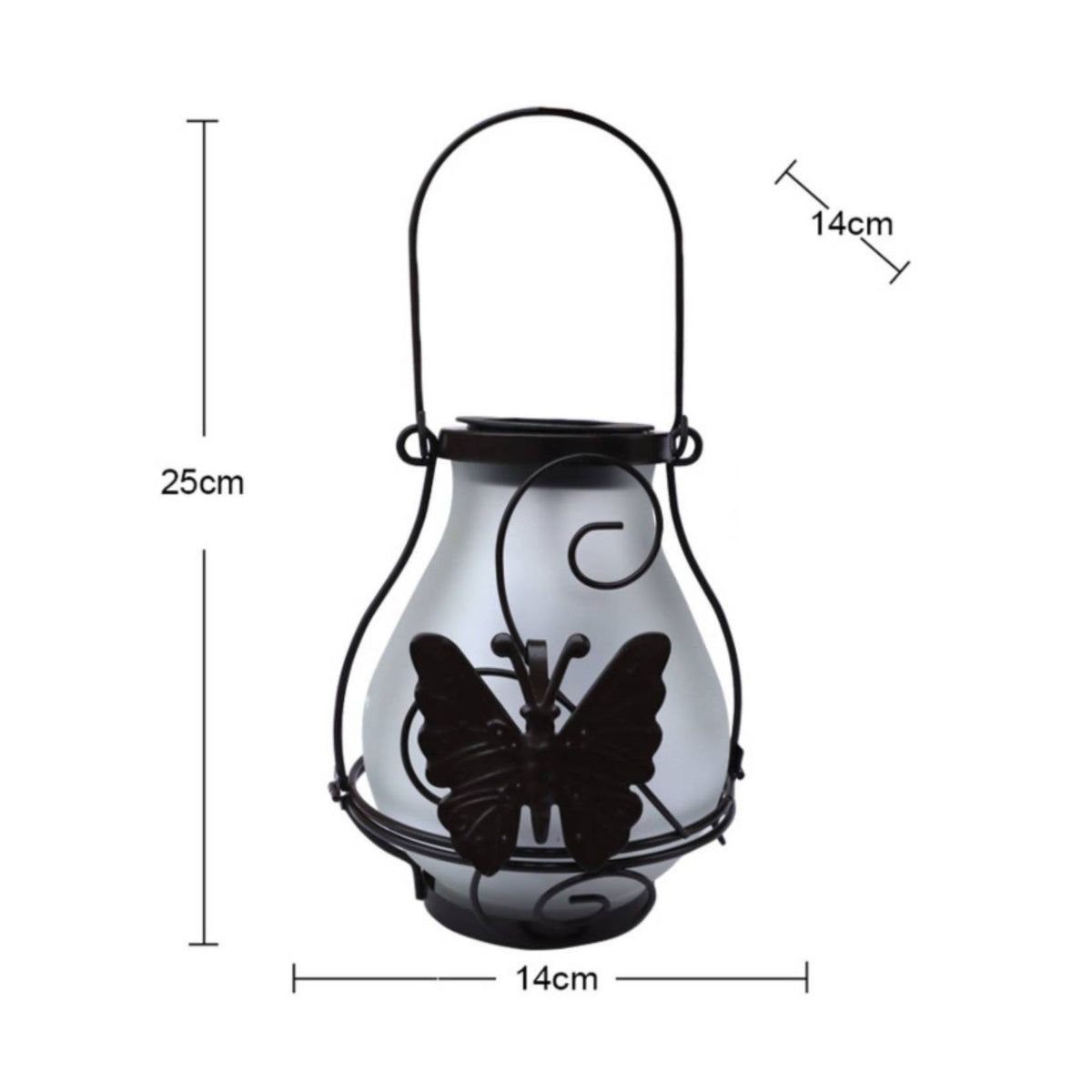 Solar Butterfly Lantern Waterproof Outdoor Lighting Easy to Use for Fence