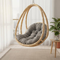 Hanging Oval Chair Cushion Soft and Plush Nest Chair Pad Resistant for Garden
