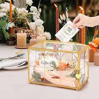 Heart Lock Card Box Transparent Party Decor Easy to Accessible for Banquet