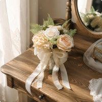 Bridal Hand Arrangement Photo Prop Wedding Hand Arrangement Lace Ribbon