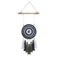 Woven Wall Art with Beads Bohemian Boho Wall Hanging with Wood Rod Lightweight Tapestry for Bedroom, Entryway