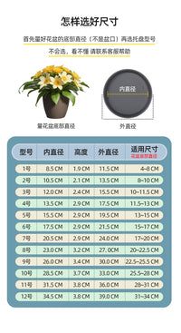 树脂花盆托盘塑料花托底座加厚接水托盘花盘底托花架盆景花盒垫底 白灰色5号内直径15.5cm
