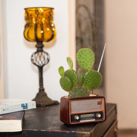 Retro Radio Planter Pot Decorative Resin Craft for Home Decor