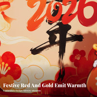 2026 Year of the Horse Decoration, Festive Scene Setup, Display Board Backdrop for Mall Hotel Events