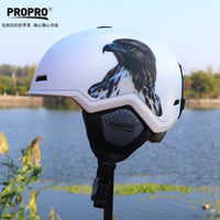 PROPRO24年新款滑雪头盔单双板滑雪装备护具男女保暖防撞图案雪盔