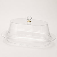 Oval Cake Dome Glossy Finish Food Storage Domed