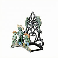 Wall-Mounted Hose Rack Ornamental Backplate Cast Iron Hose Holder Sturdy