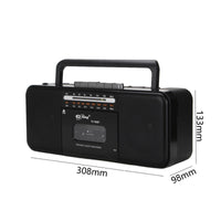 Built-in Speakers Radio Cassette Player Integrated Carry Handle Cassette Radio Combo Headphone Connector Portable Boombox