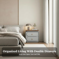 Storage Nightstand mid-centuryera Modern aesthetic Bedside Cabinet Leather-Like Surface
