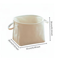 Linen Clothes Storage Basket Lightweight Foldable Laundry Basket Formaldehyde Foldable Textile Storage Bin for Kids, Nursery