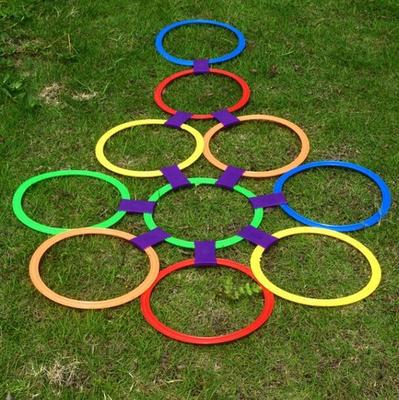 Kids Hopscotch Ring Set with Beanbags and Storage Bag for Sensory Training and Outdoor Play