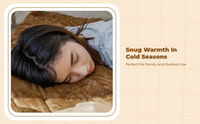Warm Coral Fleece Sleeping Bag, Foldable, Camping, Nap