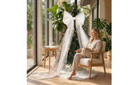 Flowing Diaphanous Bow with Drapes Oversized Christmas Tree Bow Large Decoration Elegant for Wedding, Party Backdrop