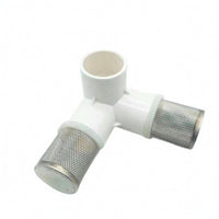 Triple Aquarium Connector PVC Aquarium Strainer Fitting White T Tube Connector