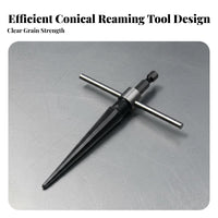 Chamfering Tapered Reamer Hardened Steel Woodworking Deburring Tool for Woodworkers, Carpenters, Home Improvement, Garage, Construction Site
