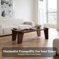 Wabi-Sabi Design Block Leg Center Table Japanese Aesthetic Household Furniture Vintage Look Rustic appeal for Tea lovers, Guesthouse Owners, Interior Designers, Living Room, Lounge Area