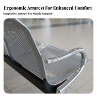 3 Seater Waiting Bench Easy to Clean Airport Reception Seating Stable Hospital Waiting Room Bench for Patients, Facility Managers, Bank, Office, Salon