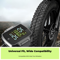 Tire Pressure Tracking System, Motorcycle cordless Tire Pressure Gauge, Instant LCD Display, High Accuracy