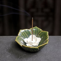 Ceramic Flower Incense Holder Stick Burner Ornament