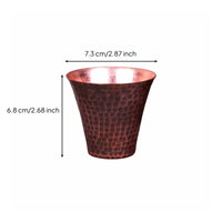 Chinese Kung Fu Teacup Compact Design Hammered Copper Cup Sturdy Handmade Copper Tumbler for Collectors