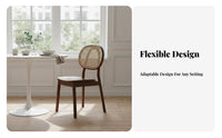 Cane Spine Chair Nordic Theme Household Furniture Woven Spinerest Minimalist Design for Hosts, Adults, Dining Room, Hotel, Cafe