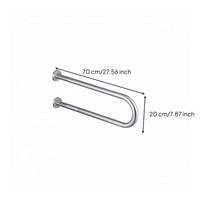 Anti-Slip Wall Mounted Toilet Armrest Foldable Design Flip up Toilet Grab Bar Rust-Proof Wall Mounted Safety Bar Space-Saving for Disabled Individuals