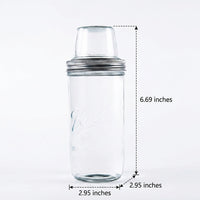 Overnight Oats Jar, Glass Mason Jar with Cereal Cup Transparent Container for Breakfast, Portable