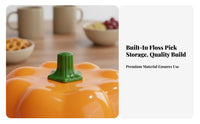 Pumpkin Shaped Candy Dish Large Capacity 2-Tier Bell Pepper Snack Convenient to Clean to Clean Snack Box with Lid for Living Room, Party, Holiday