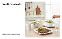 Wheat Tableware Set Square Plate Salad Bowl Mug Modern Minimalist Gift