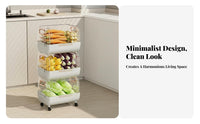 Multi-Tier Rolling Mobile Organizer with Wheels Multi-Tier Rolling Container