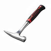 High Carbon Steel Prospecting Hammer Anti-Slip Handle Geologist Hammer Single-Piece Forged for Prospectors