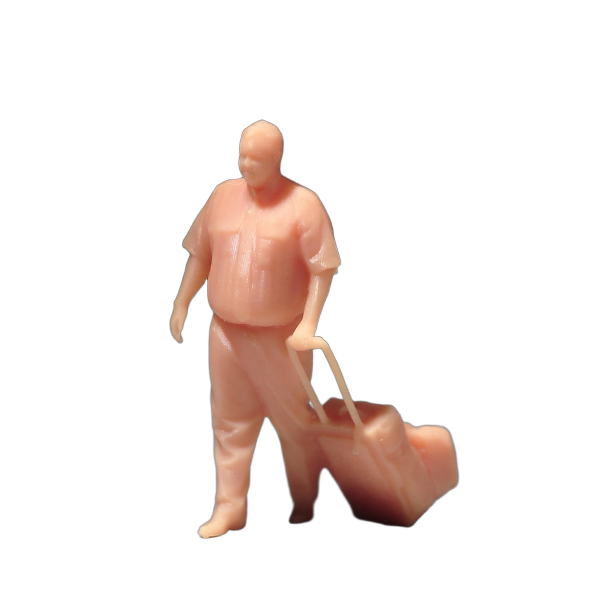 Unpainted Pilot with Suitcase Blank Pilot Figure Eco-Friendly Aviation Officer Model Detailed for Hobbyists
