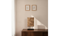 Striped Decorative Board Textured Resin Sculpture with Base Minimalist