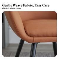 Upholstered Barrel Chair Light Luxury Design Upholstered Rounded Armchair Performance Material Modern Appearance for Living Room