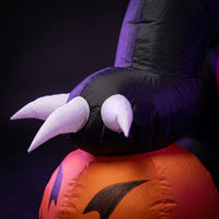 Giant Inflatable Dragon with Pumpkin Large Inflatable Dragon Outdoor Yard Decoration Spooky for Lawn