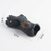 Realistic Driftwood Aquarium Cave Decoration, Large Hollow Tree Trunk Caves and Hides for Aquatic Life, Prawn and Reptiles