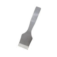 Ten-Tooth Pricking Iron Steel Tool Brushed-Finish for Leatherworking, Workshops
