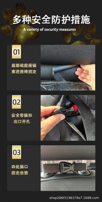 Waterproof Car Rear Seat Pet Cover for Medium Dogs, Breathable, Oxford Fabric, Washable